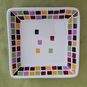 The Pampered Chef Simple Addi+ions Tiles Small Square Plate